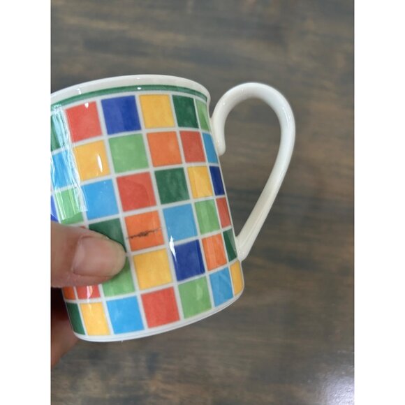 Villeroy and Boch Twist Alea Limone Porcelain Coffee Mugs Set of 2 - Picture 7 of 8